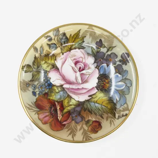 Aynsley Handpainted Floral Pin Dish