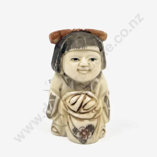 Carved Ivory Netsuke Signed to Base