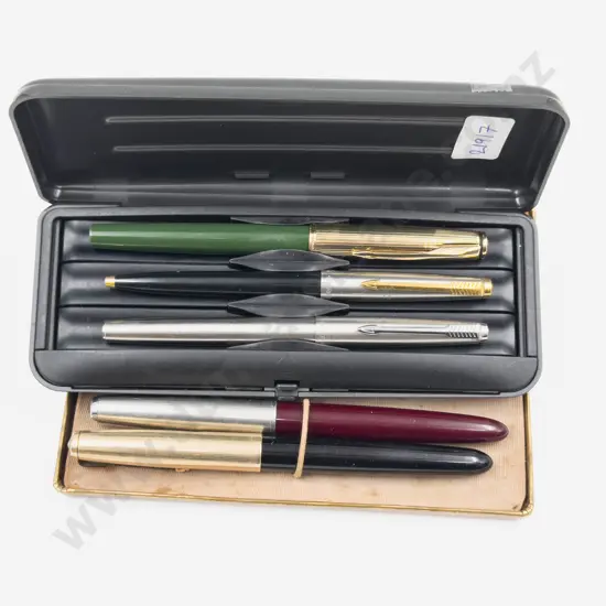 Five Assorted Parker Pens
