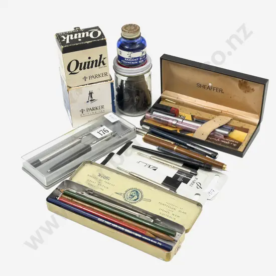 Qty of Assorted Pens & Ink incl Parker
