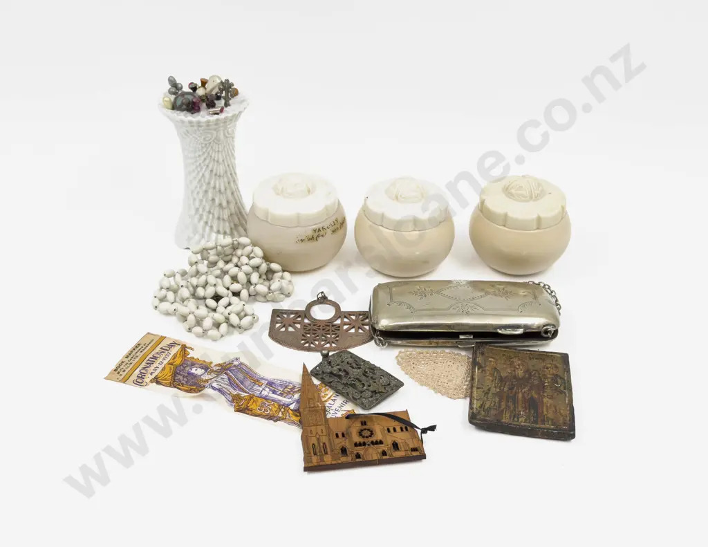 Three Vintage Yardley Cream Pottles & Hat Pins etc Image 1++