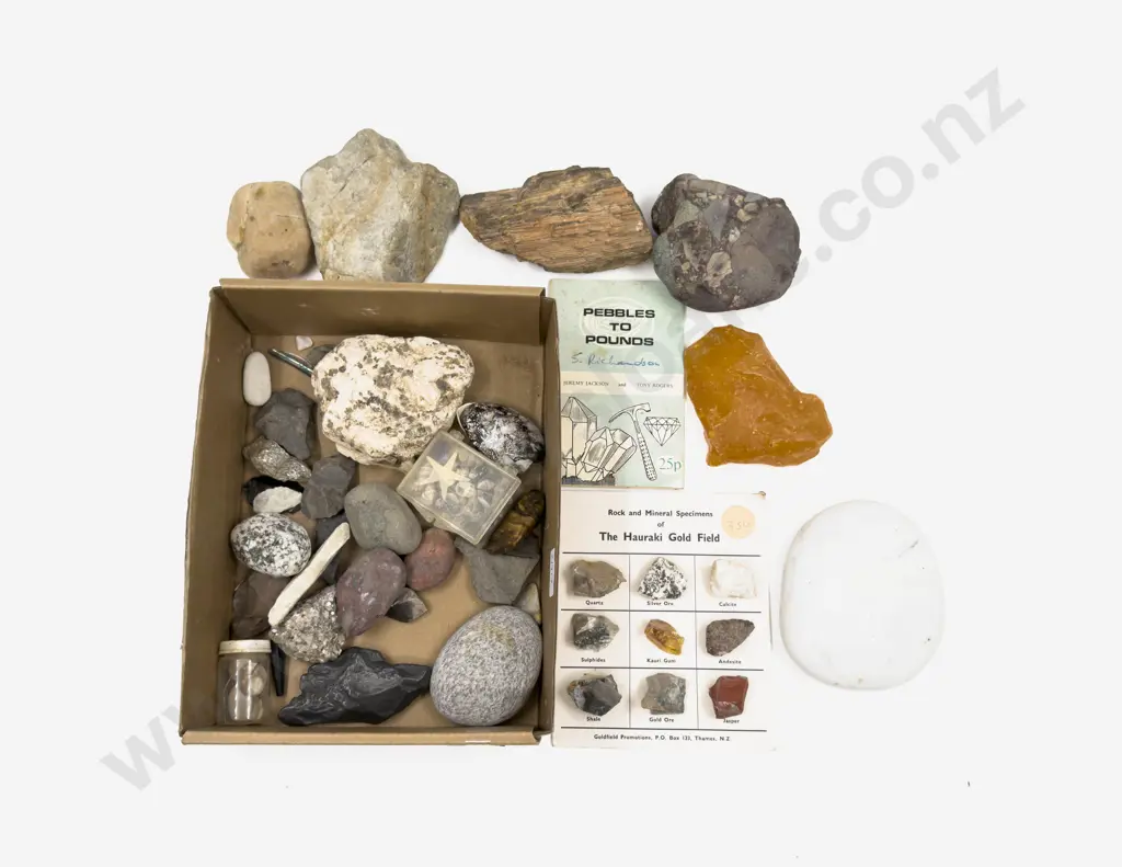 Qty of Assorted Geological & Mineral Samples incl Kauri Gum Image 1++
