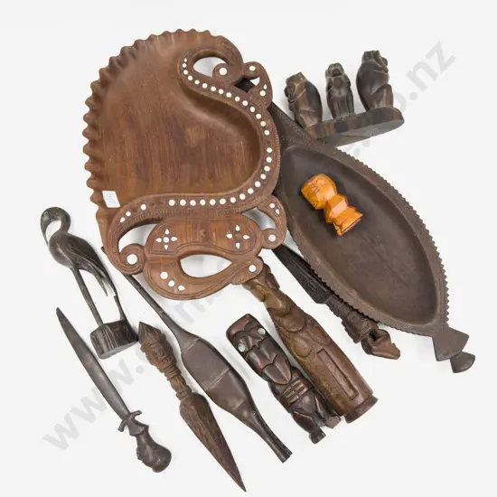 Qty of Assorted Carved Woodware etc