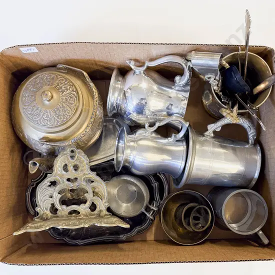 Box Qty of Assorted Metalware