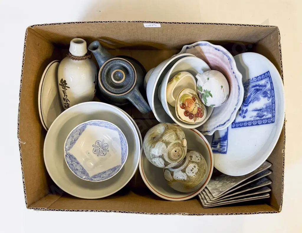 Box Qty of Assorted China & Pottery Image 1++