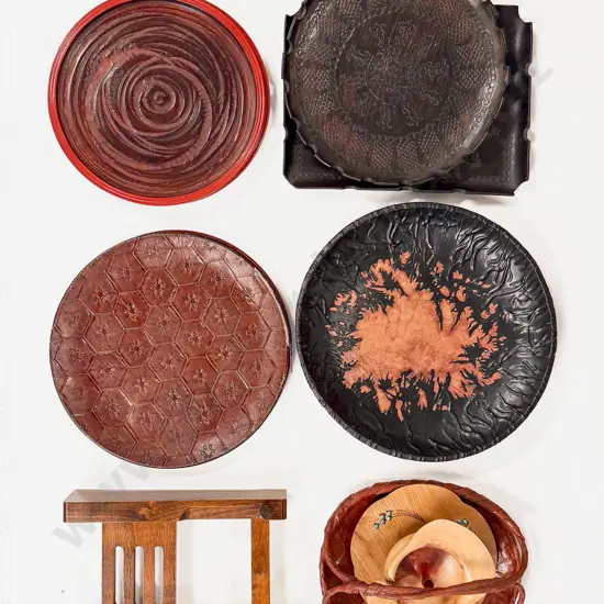 Box Qty of Assorted Lacquer & Decorative Trays etc