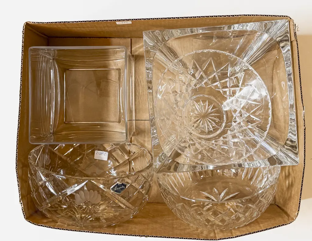 Box Qty of Assorted Crystal & Glassware Image 1++