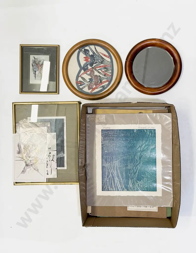Box Qty of Assorted Framed & Loose Artwork Image 1++