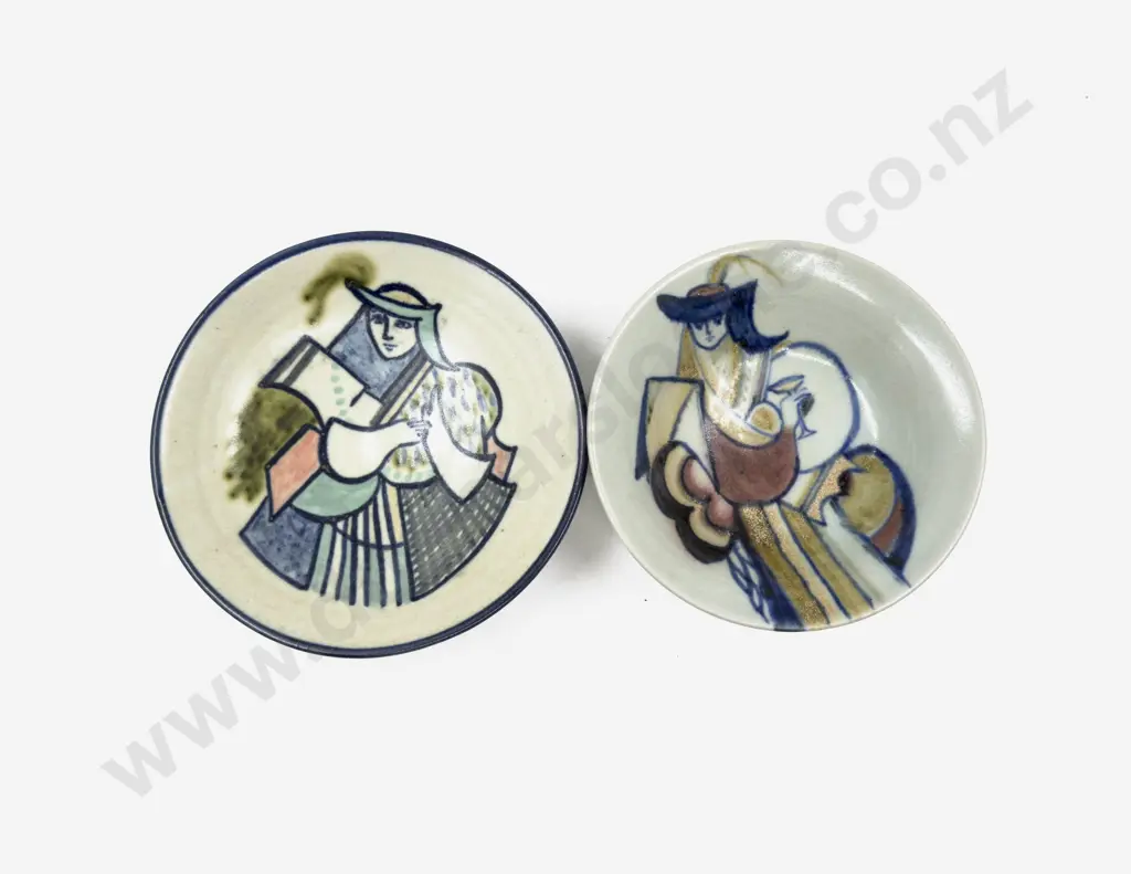 Two Pamela Annsouth Pedestal Bowls Image 1++