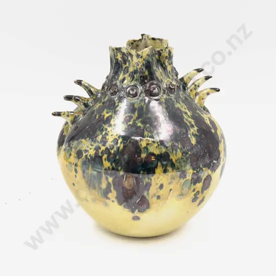 NZ Pottery Stylized Glazed Vase