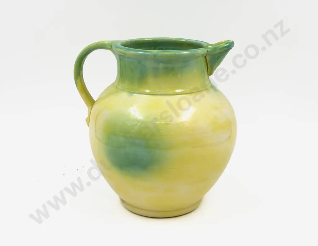Early NZ Glazed Pottery Jug Image 1++