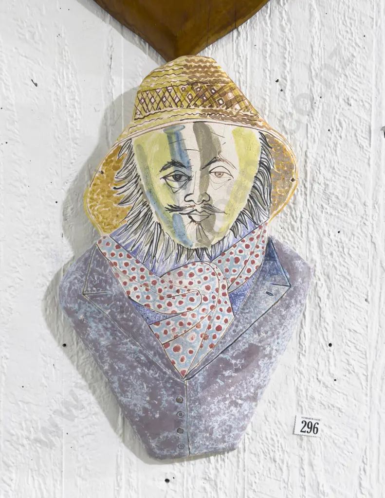 John Lawrence Wall Hanging Pottery Figure Image 1++