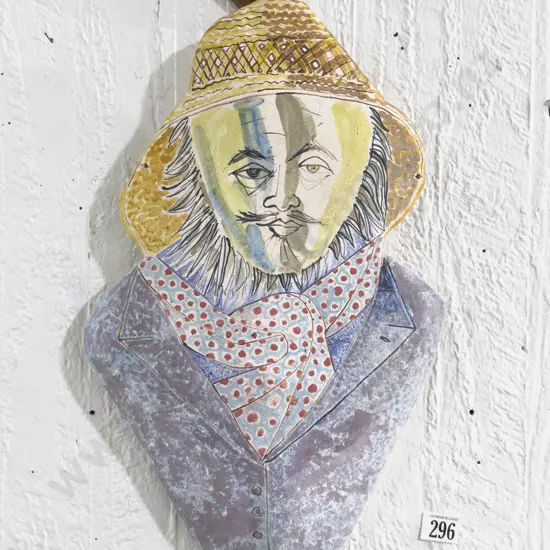 John Lawrence Wall Hanging Pottery Figure
