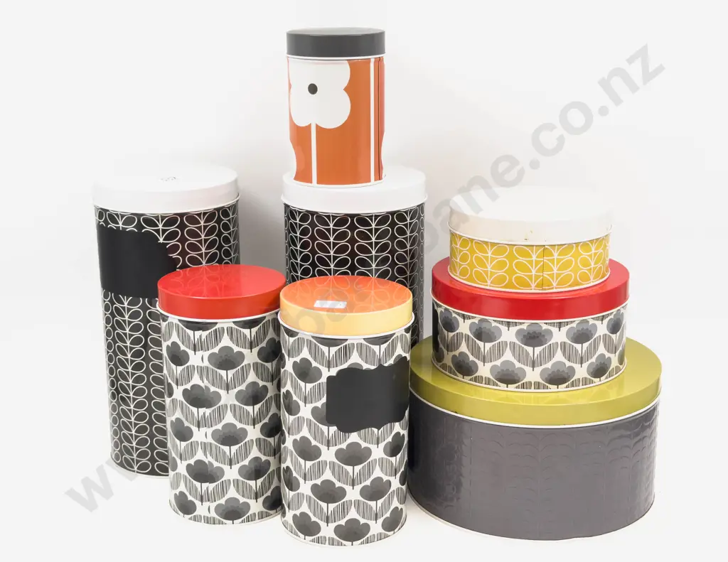 Qty of Orla Kiely Storage Tins Image 1++