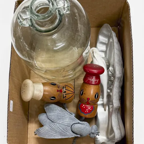 Box Qty of Assorted incl Novelty Salt & Pepper and Fish Form Food Mold