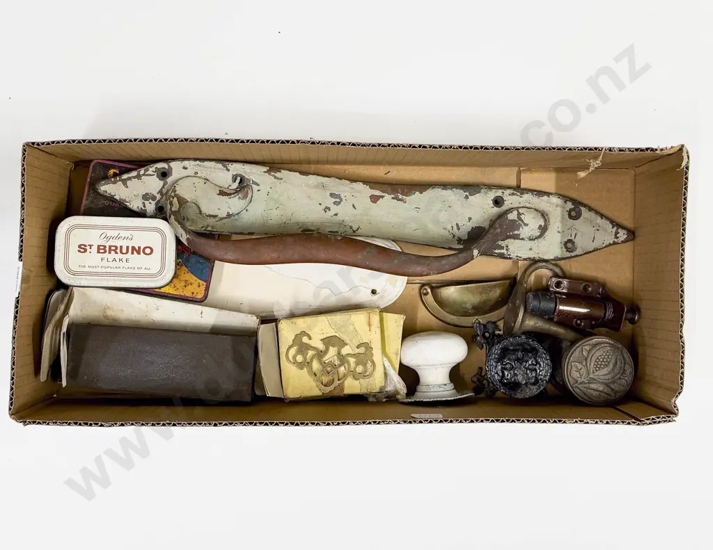 Box Qty of Assorted Vintage Door Fittings etc Image 1++