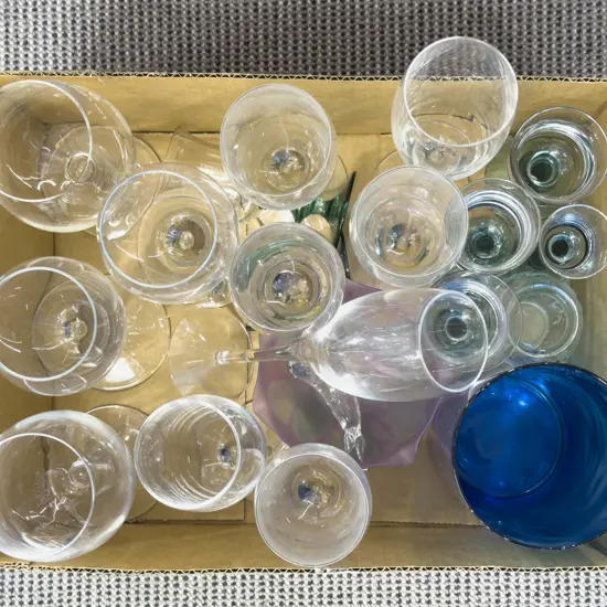 Box Qty of Assorted Glassware