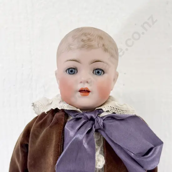 Simon & Halbig Bisque Character Boy Doll 38cm (old repair to neck socket)