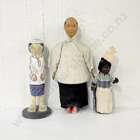 Antique Door of Hope Mission Doll Shanghai China & Two Others