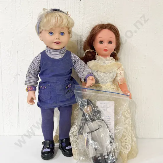 Ally Doll with Accessories and Australian made Netta All Vinyl Bride Doll 42cm