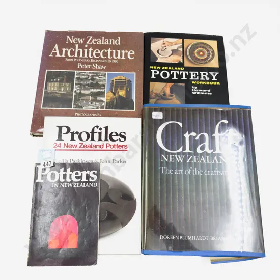 5 NZ Pottery, Craft & Architecture Reference Books