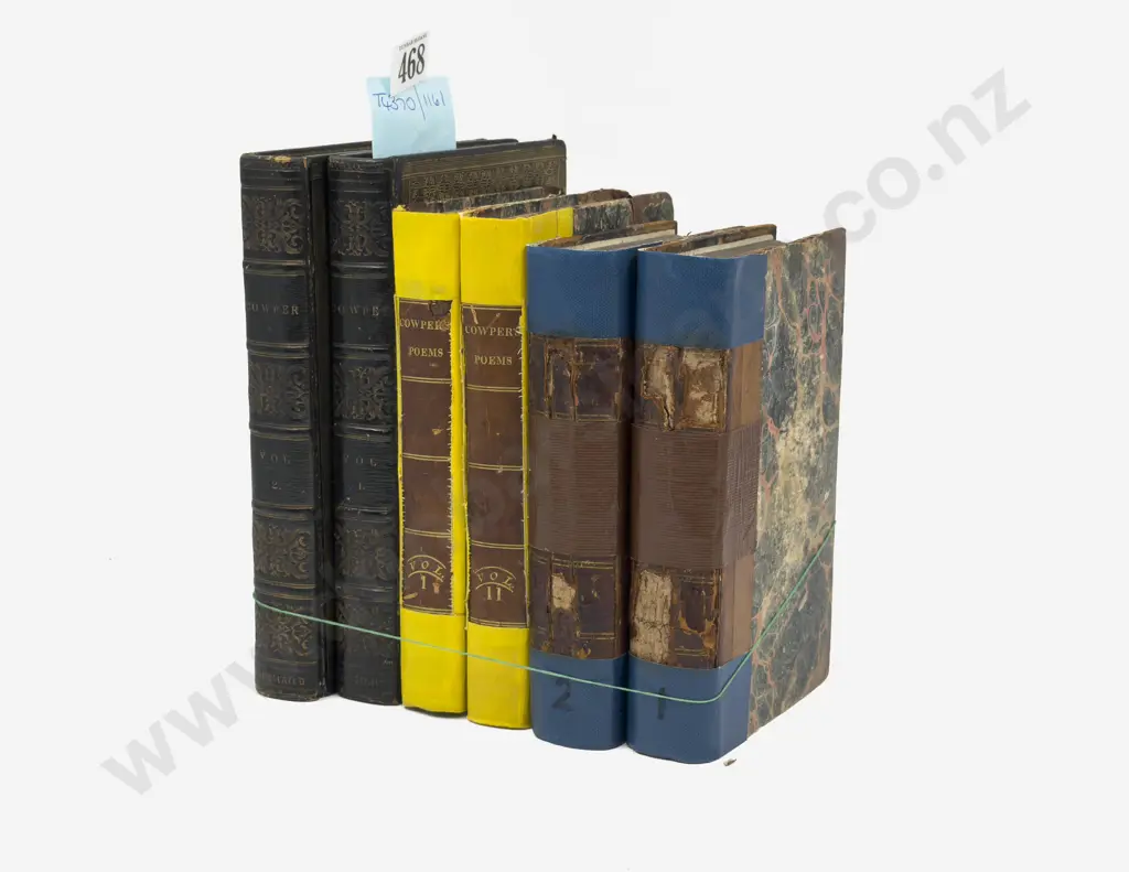 3 x 2 volume Sets of Antiquarian Poetical & Historical Books Image 1++