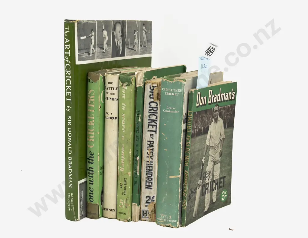 8 Vintage Cricket volumes Including Don Bradman Image 1++
