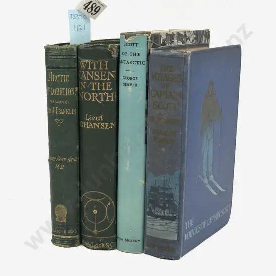 4 Early Antarctic & Arctic Exploration Books