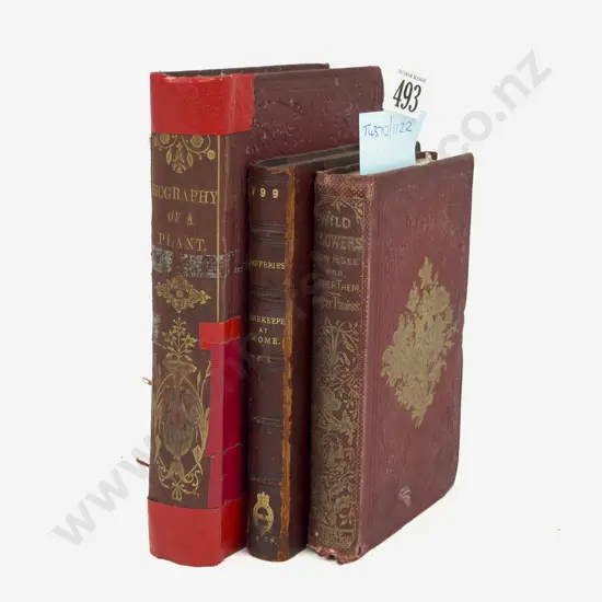 3 Antiquarian Books On Flowers, Plants & Natural History