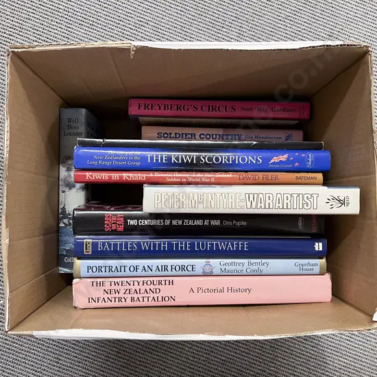 Box of Books on World War II incl New Zealand