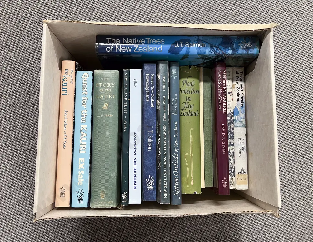 Box of Books on New Zealand Natural History Image 1++