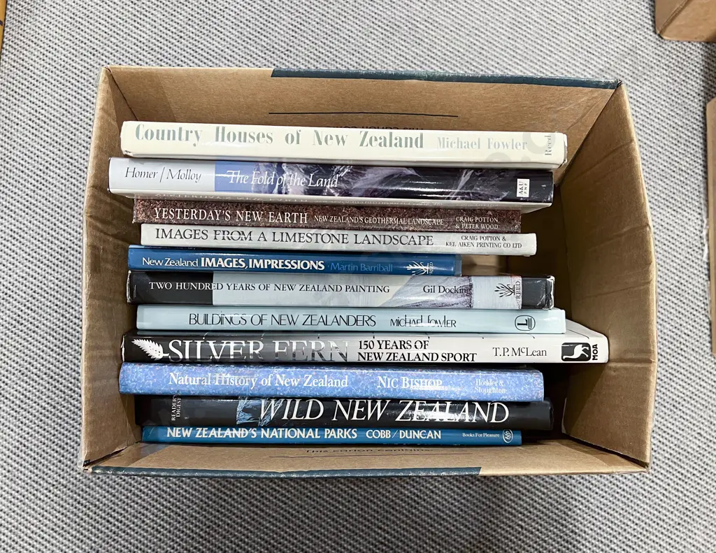Box of Books on New Zealand Art Architecture & Natural History Image 1++