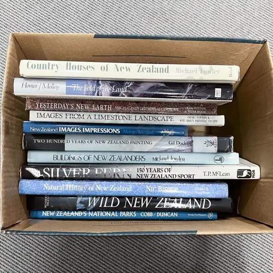 Box of Books on New Zealand Art Architecture & Natural History