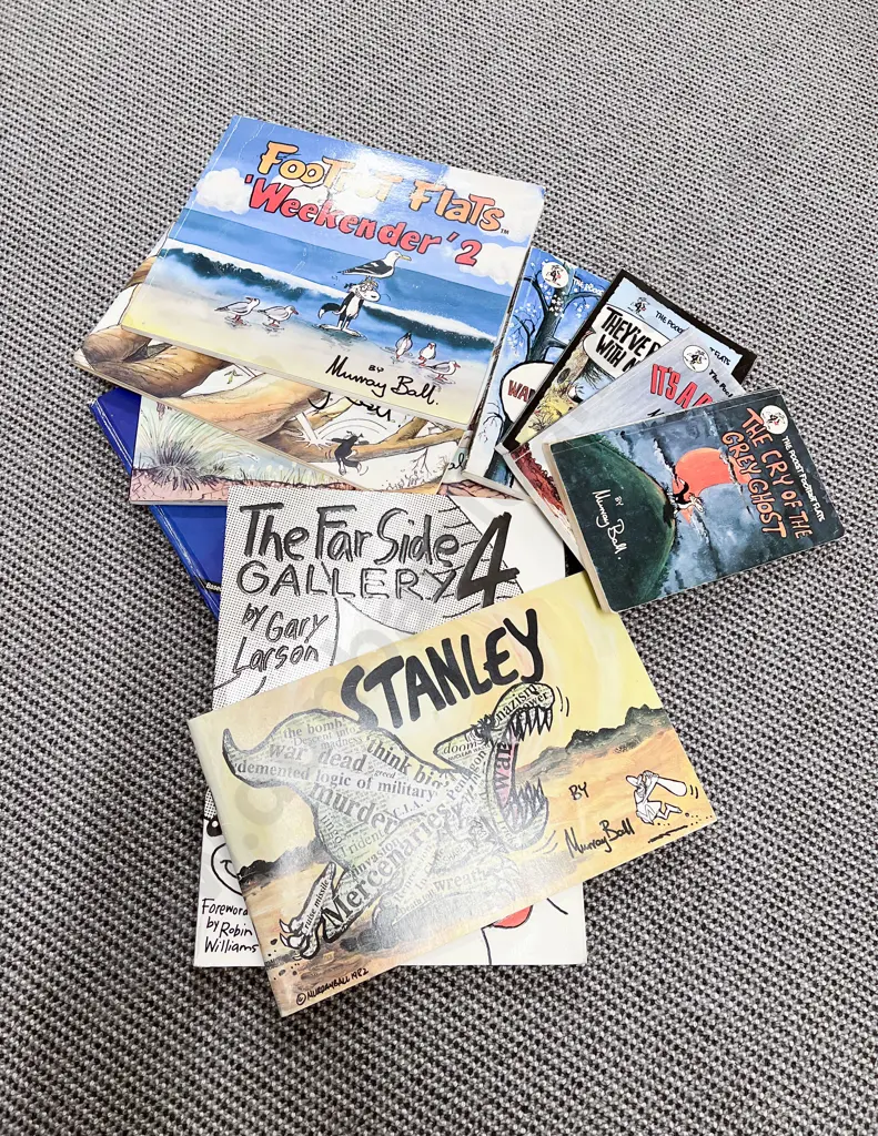 Small Box of Books incl Footrot Flats The Far Side etc Image 1++