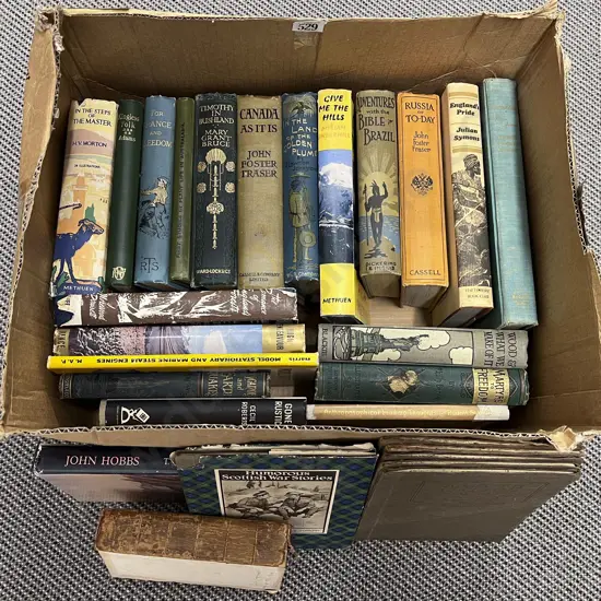 Box of Books on Scotland Canada Russia etc