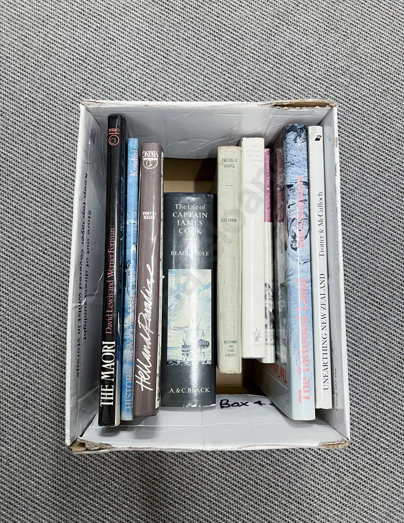 Box of Books on Captain Cook The Maori etc Image 1++