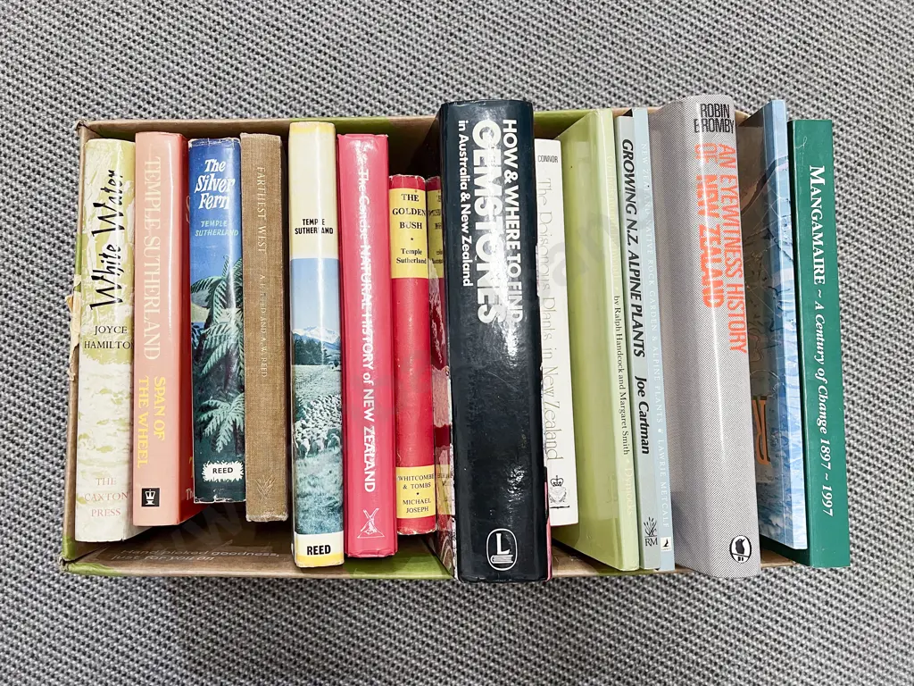 Box of Books on Plants Gemstones etc Image 1++