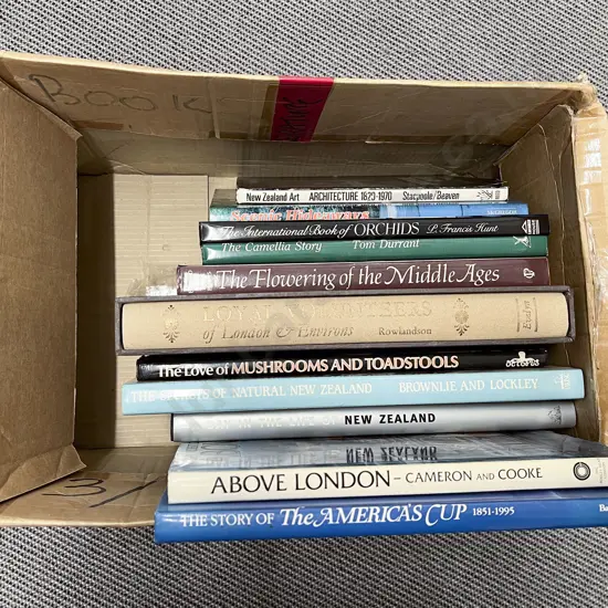 Box of Natural History Books Orchids Mushrooms & Toadstools etc