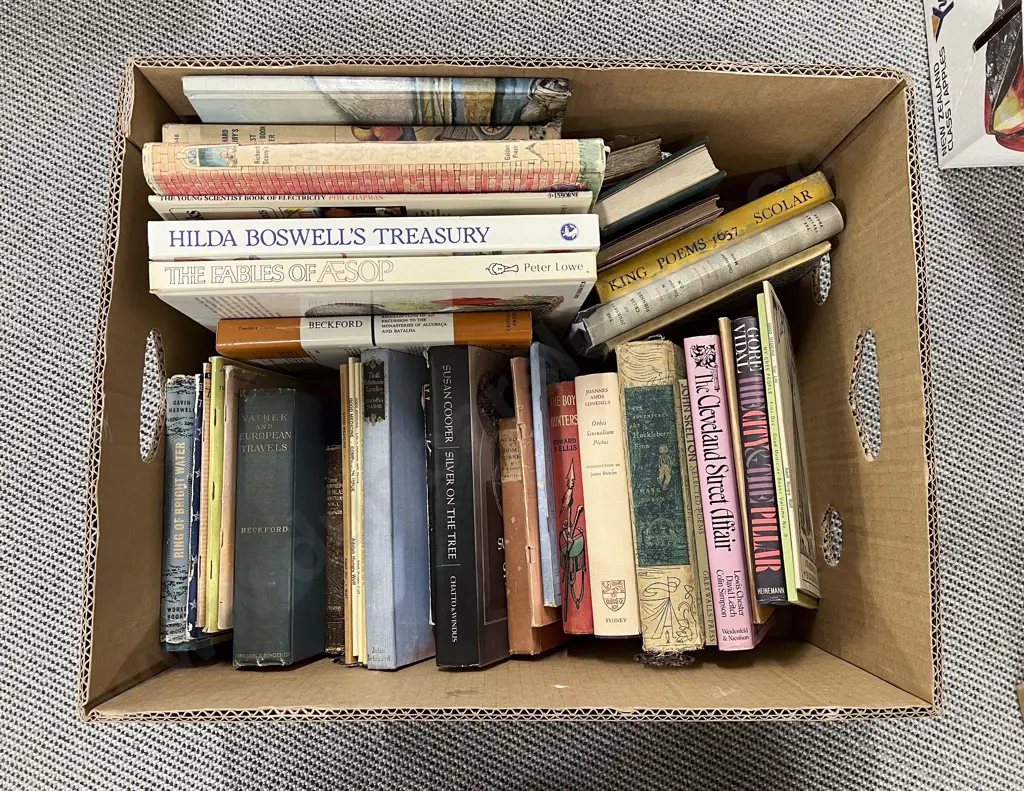 Box of Assorted Books Image 1++