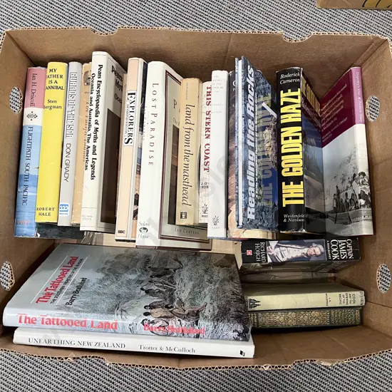 Box of Books incl Exploration Pacific etc