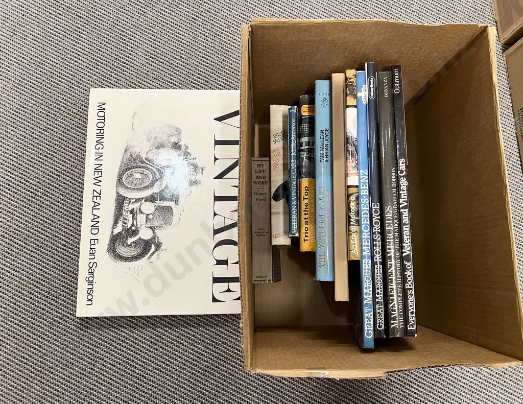 Box of Books on Motor Cars Bruce McLaren etc Image 1++