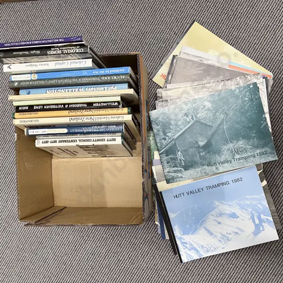 Box of Books on Wellington & Hutt Valley Tramping Books