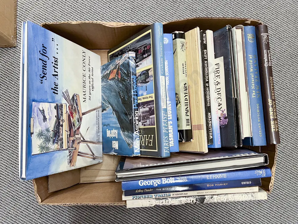 Box of Assorted New Zealand Books incl Peter McIntyre Image 1++