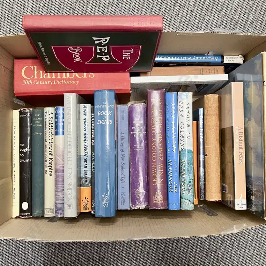 Box of Assorted New Zealand Books incl Wellington Harbour