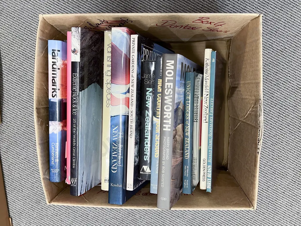 Box of Assorted New Zealand Books Image 1++
