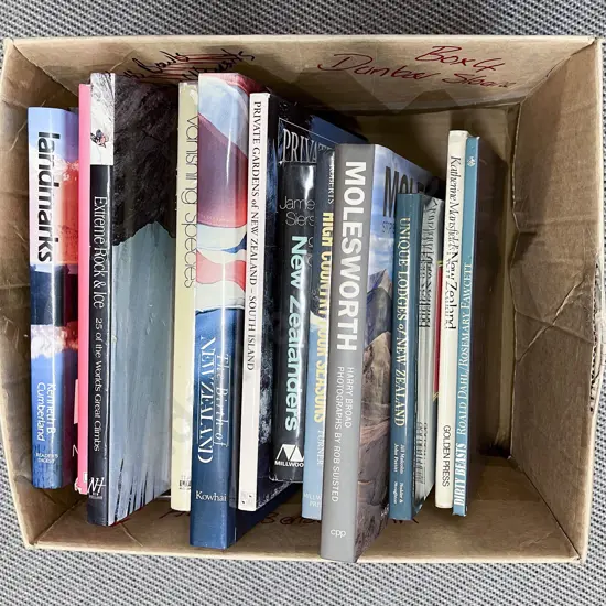 Box of Assorted New Zealand Books