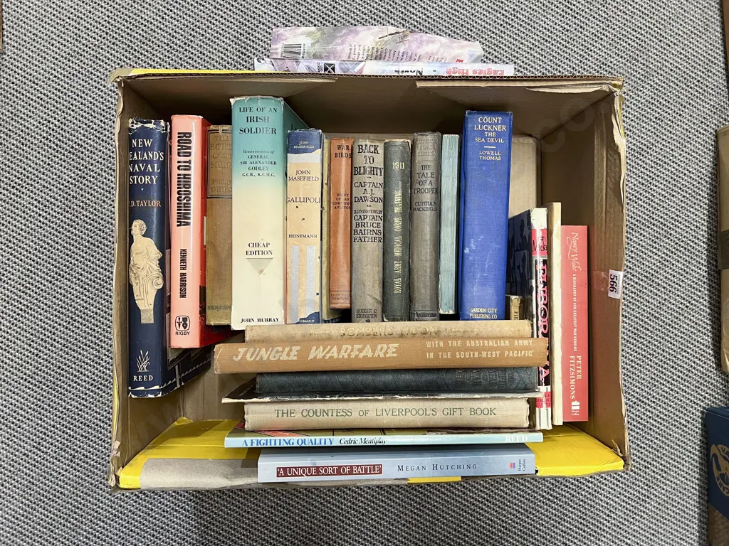 Box of Assorted War Books Image 1++