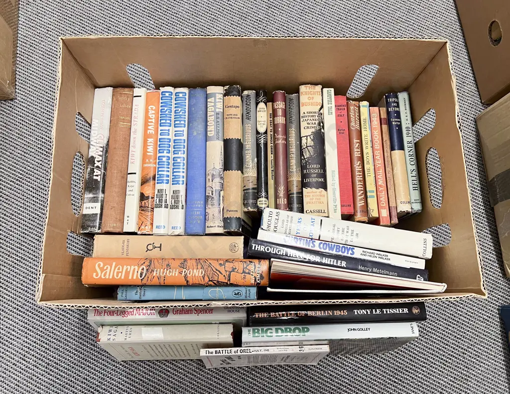 Box of Assorted War Books Image 1++