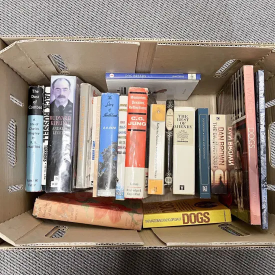 Box of Books on Dogs etc