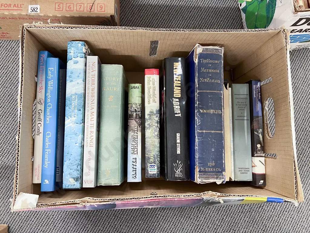 Box of Books incl Botanic Gardens & Early Wellington Churches etc Image 1++